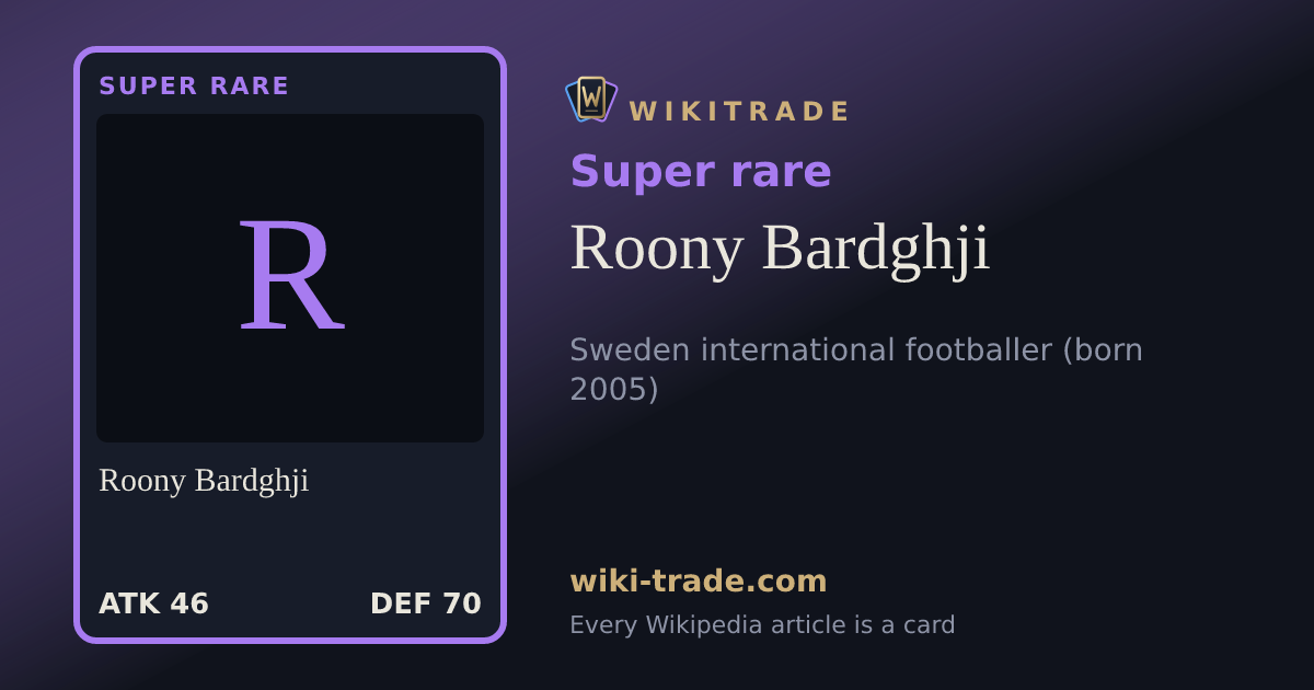 Roony Bardghji — Super rare card