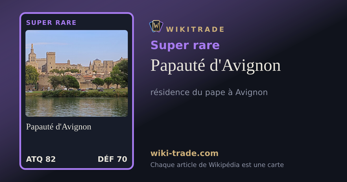 Papauté d'Avignon — carte Super rare