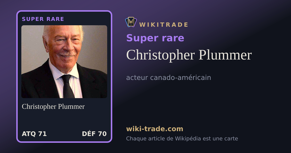 Christopher Plummer — carte Super rare