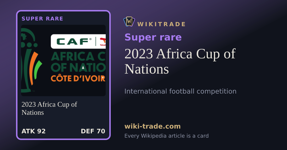 2023 Africa Cup of Nations — Super rare card
