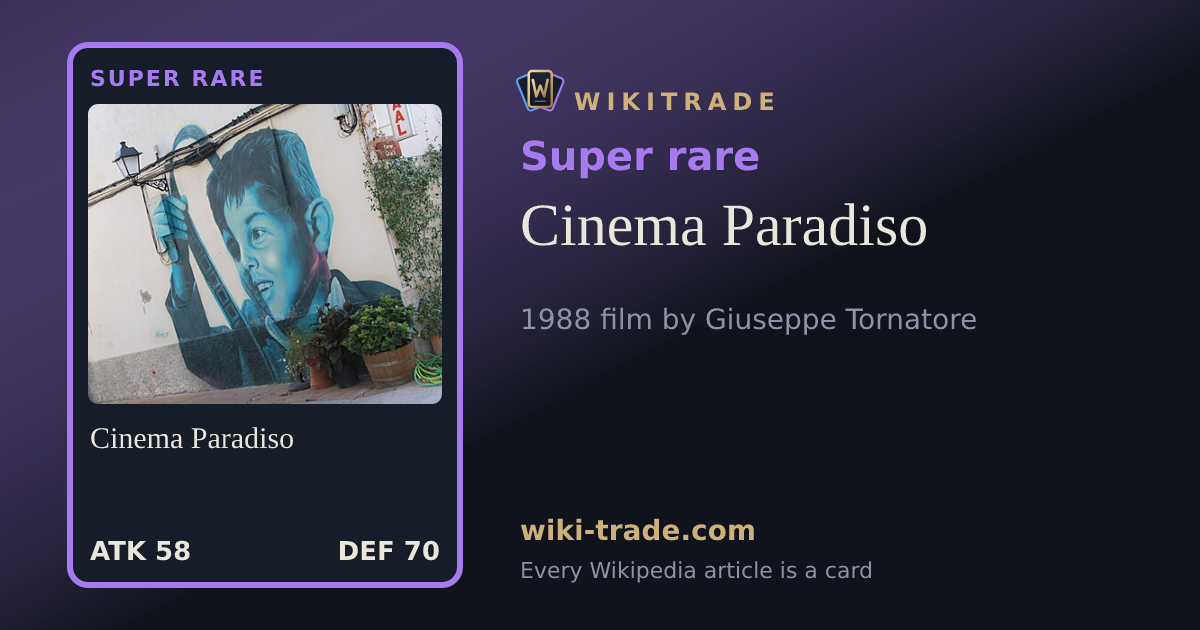 Cinema Paradiso — Super rare card