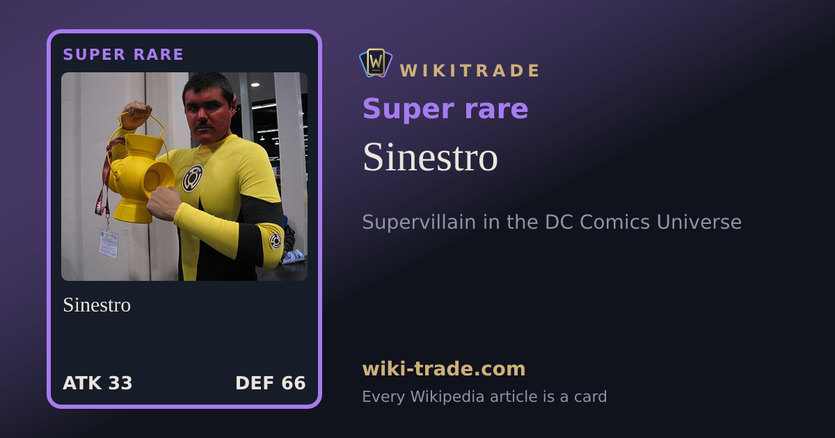 Sinestro — Super rare card