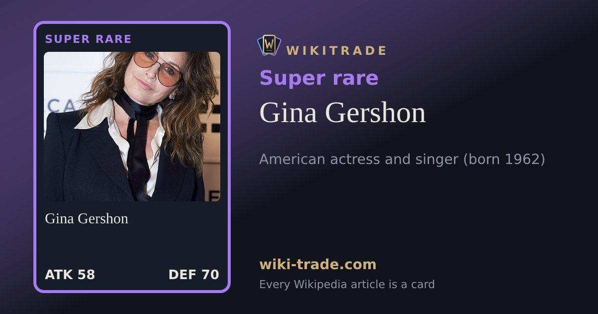 Gina Gershon — Super rare card