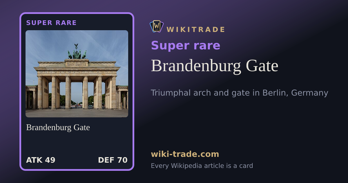 Brandenburg Gate — Super rare card