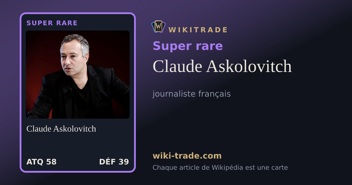 Claude Askolovitch — carte Super rare