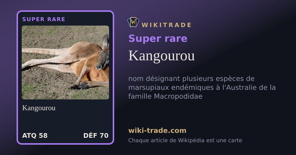 Kangourou — carte Super rare