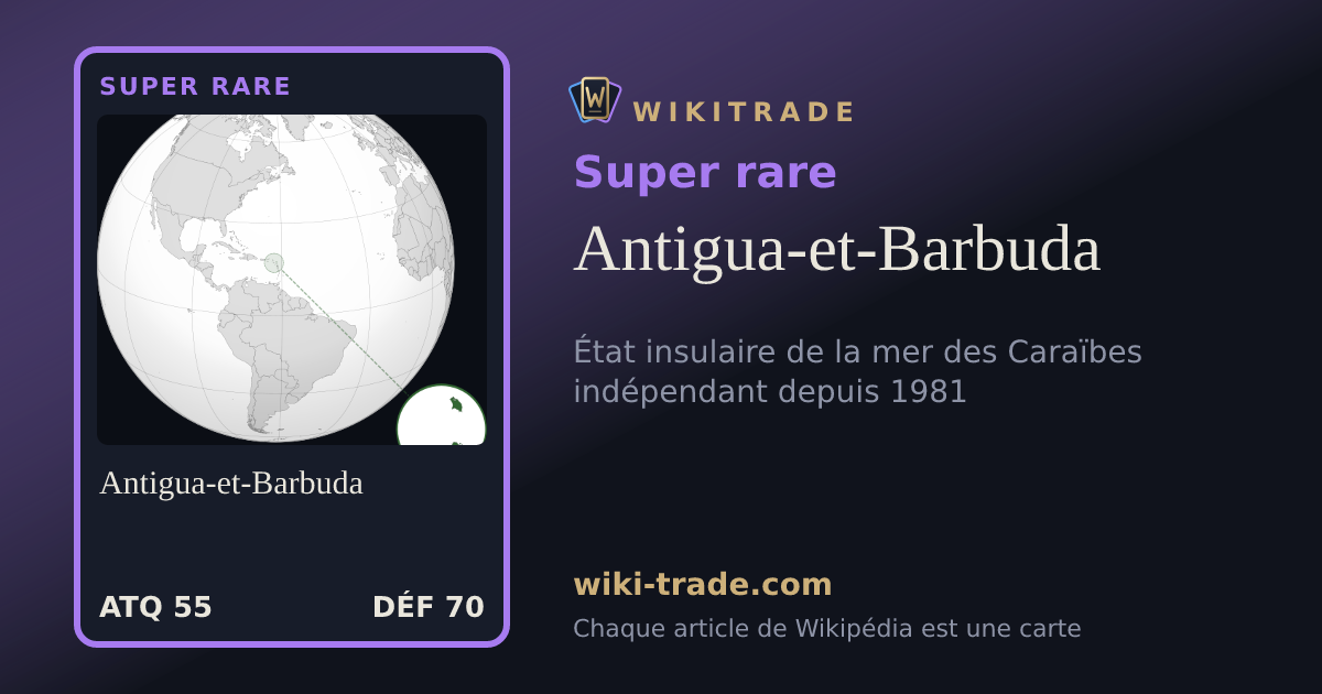 Antigua-et-Barbuda — carte Super rare