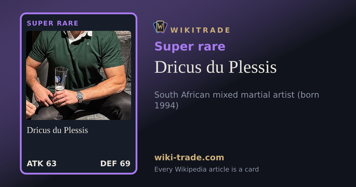 Dricus du Plessis — Super rare card