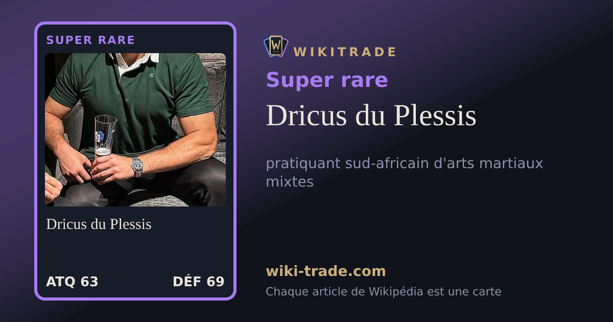 Dricus du Plessis — carte Super rare