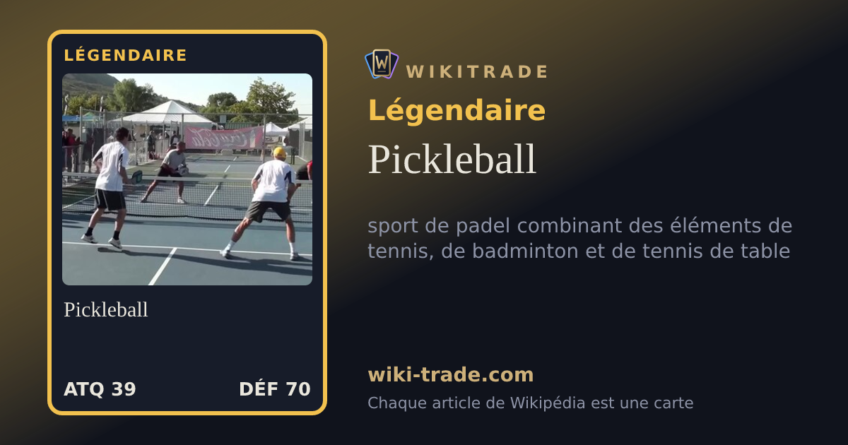 Pickleball — carte Légendaire