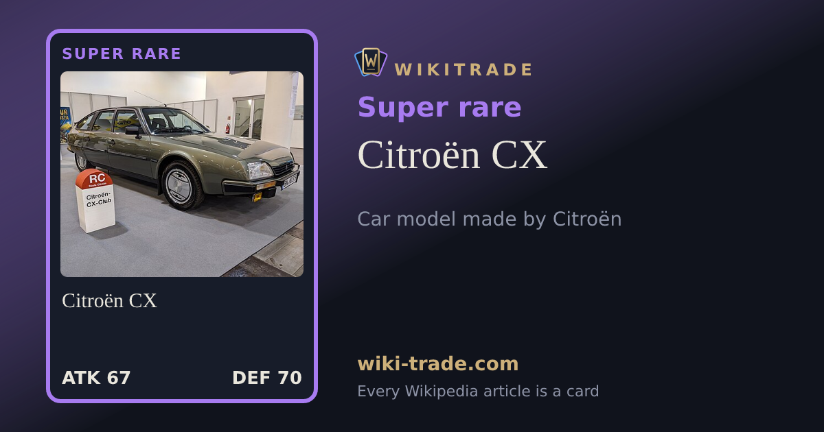 Citroën CX — Super rare card