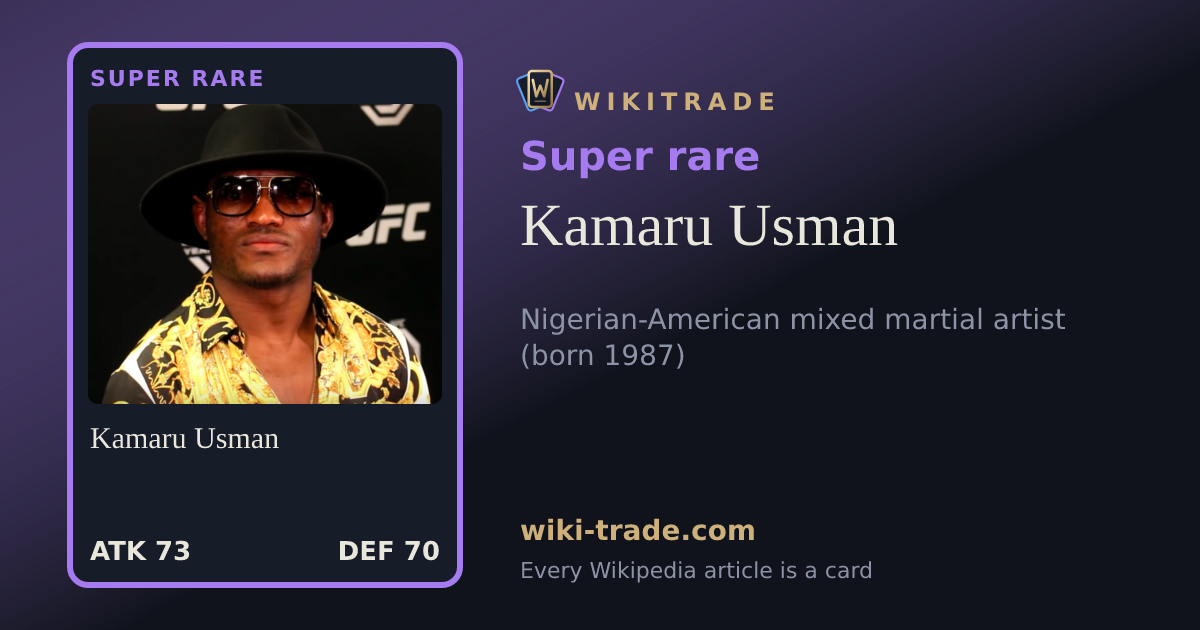 Kamaru Usman — Super rare card