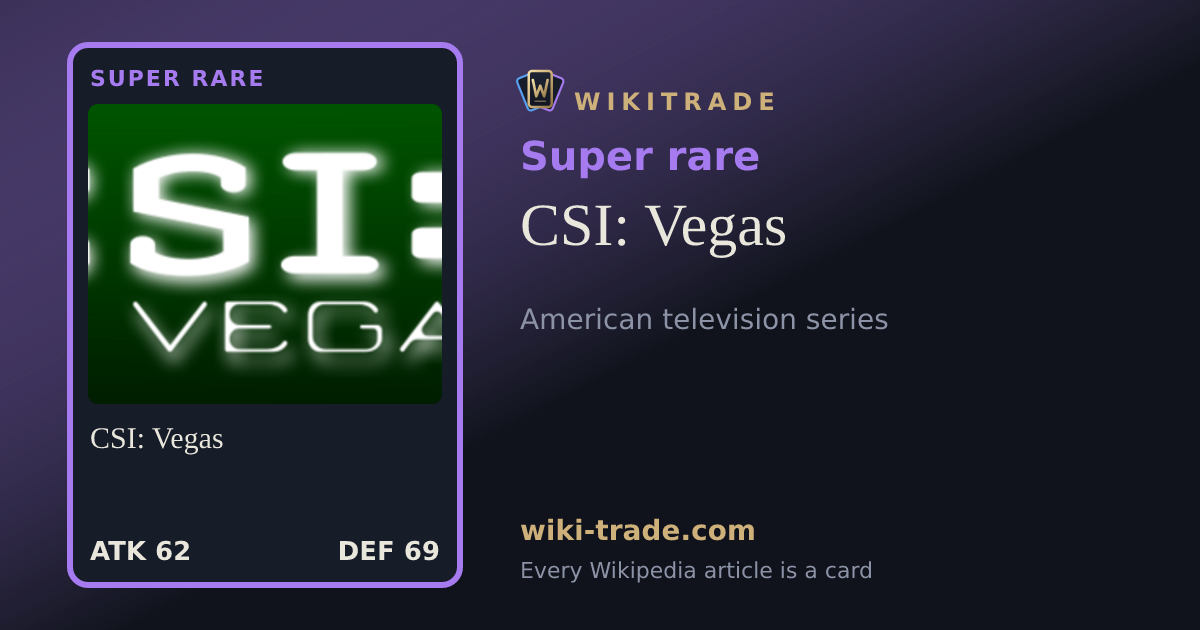 CSI: Vegas — Super rare card