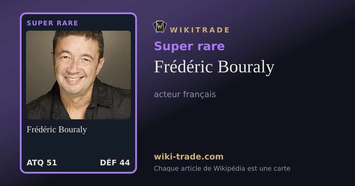 Frédéric Bouraly — carte Super rare