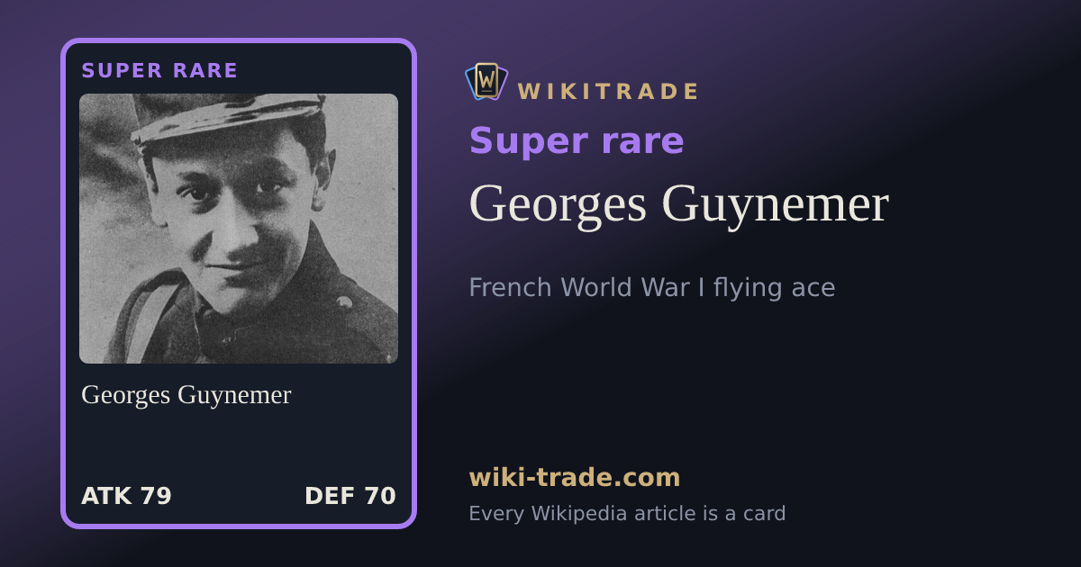Georges Guynemer — Super rare card