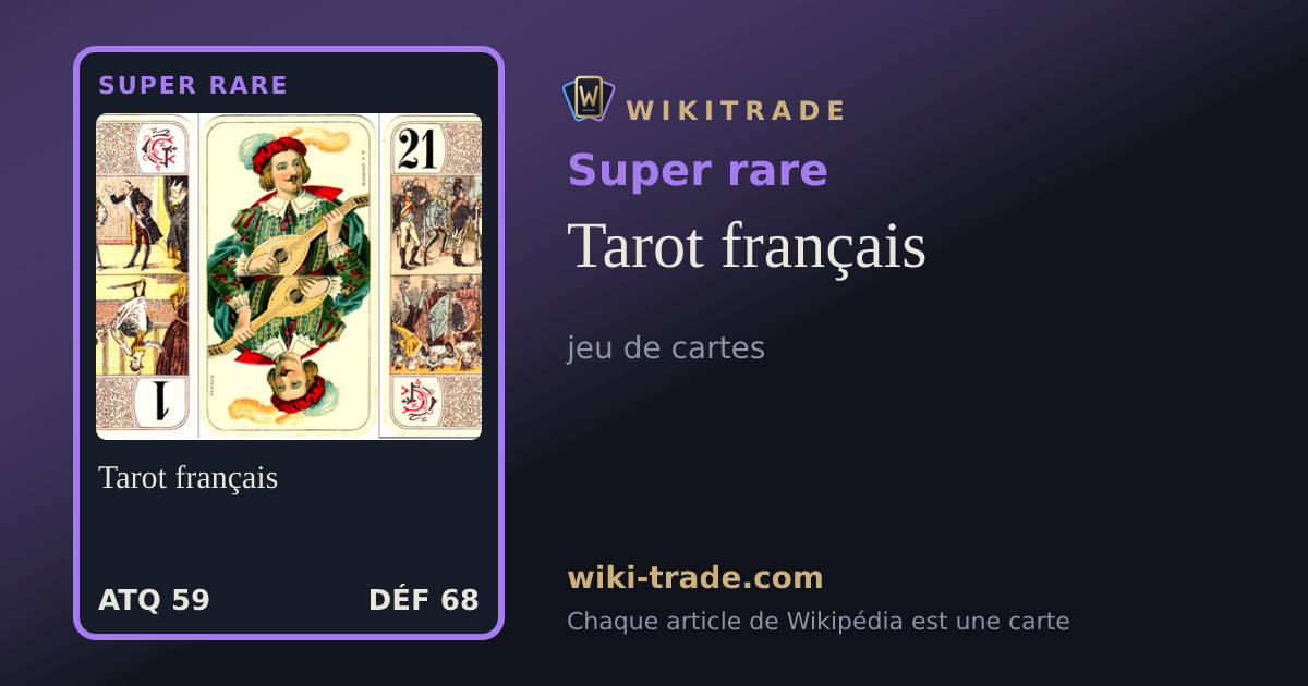 Tarot français — carte Super rare