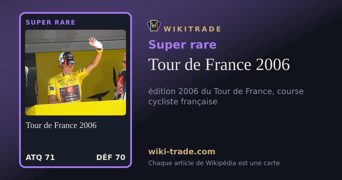 Tour de France 2006 — carte Super rare