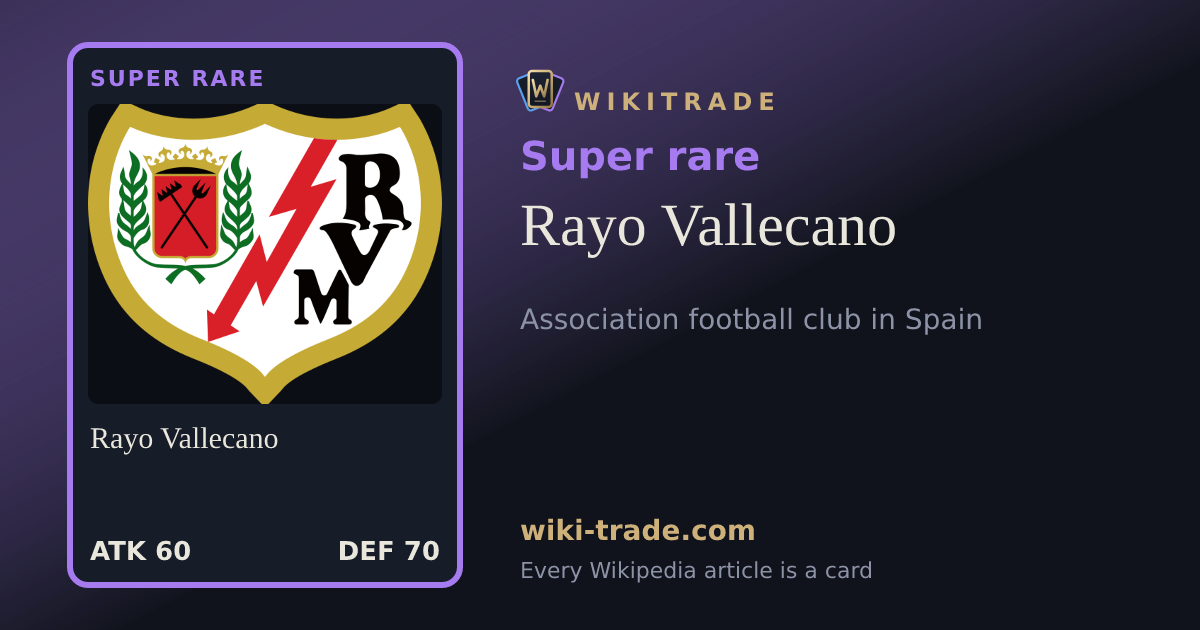 Rayo Vallecano — Super rare card