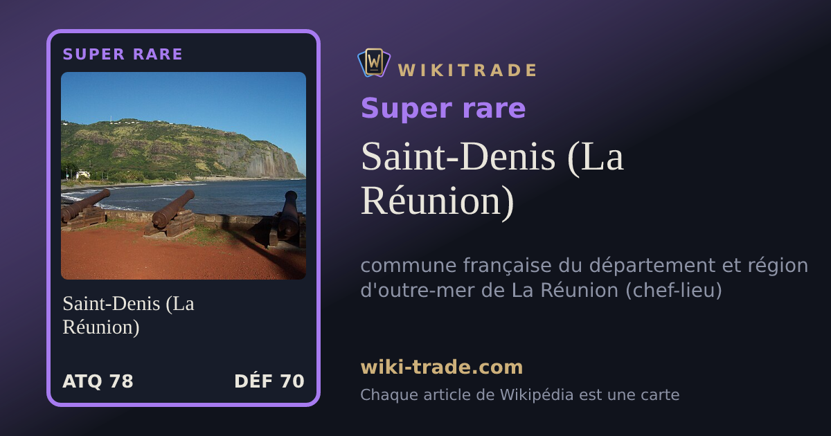 Saint-Denis (La Réunion) — carte Super rare