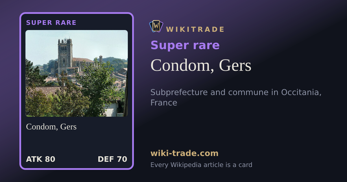Condom, Gers — Super rare card