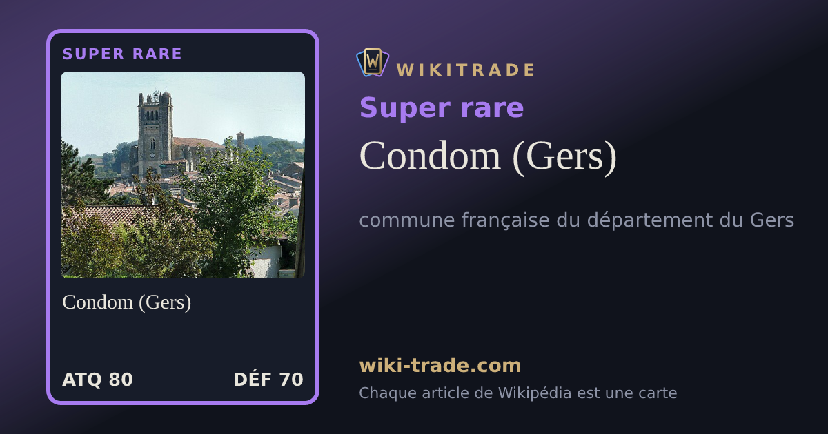 Condom (Gers) — carte Super rare