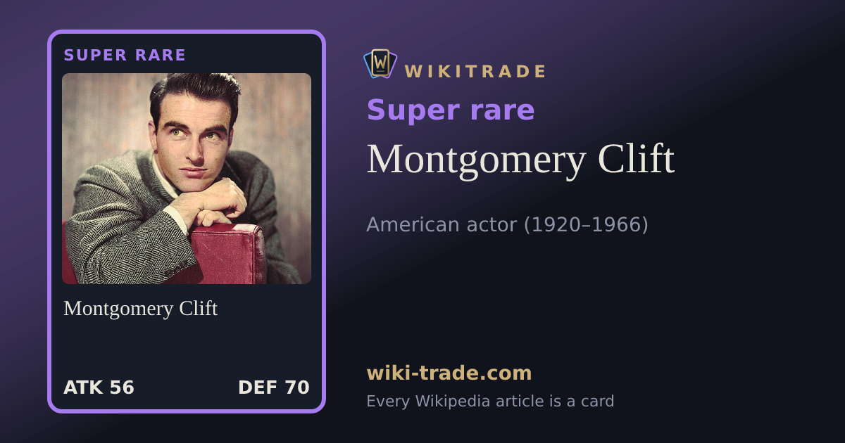 Montgomery Clift — Super rare card