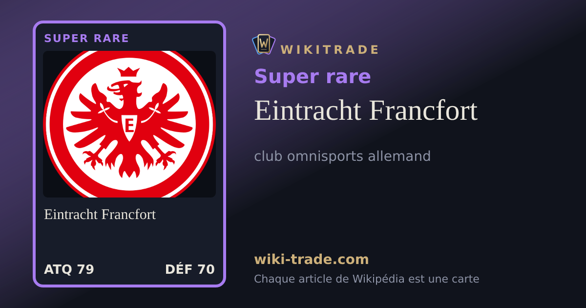 Eintracht Francfort — carte Super rare