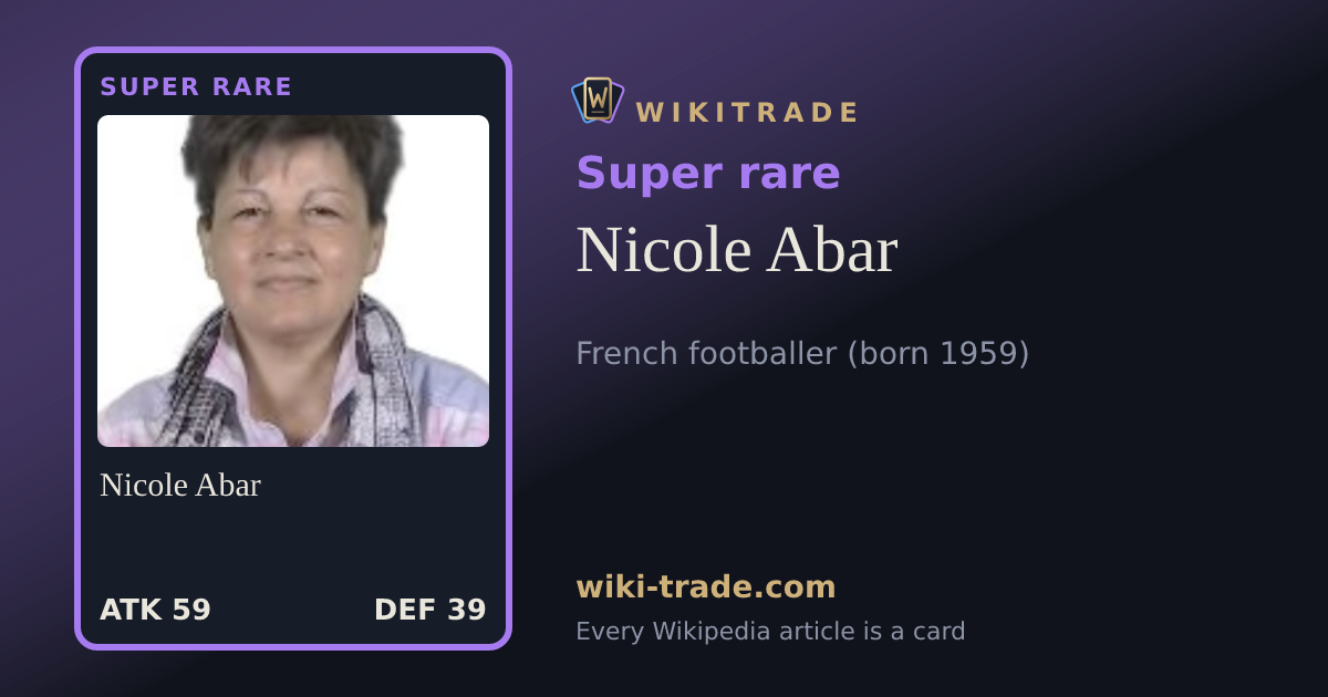Nicole Abar — Super rare card