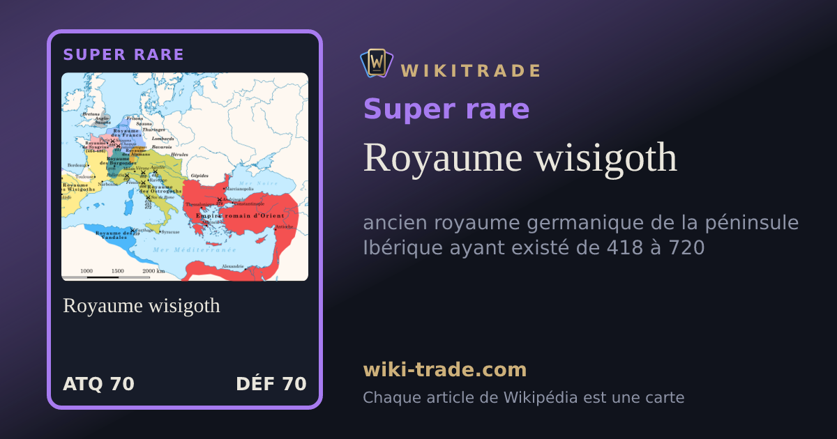 Royaume wisigoth — carte Super rare