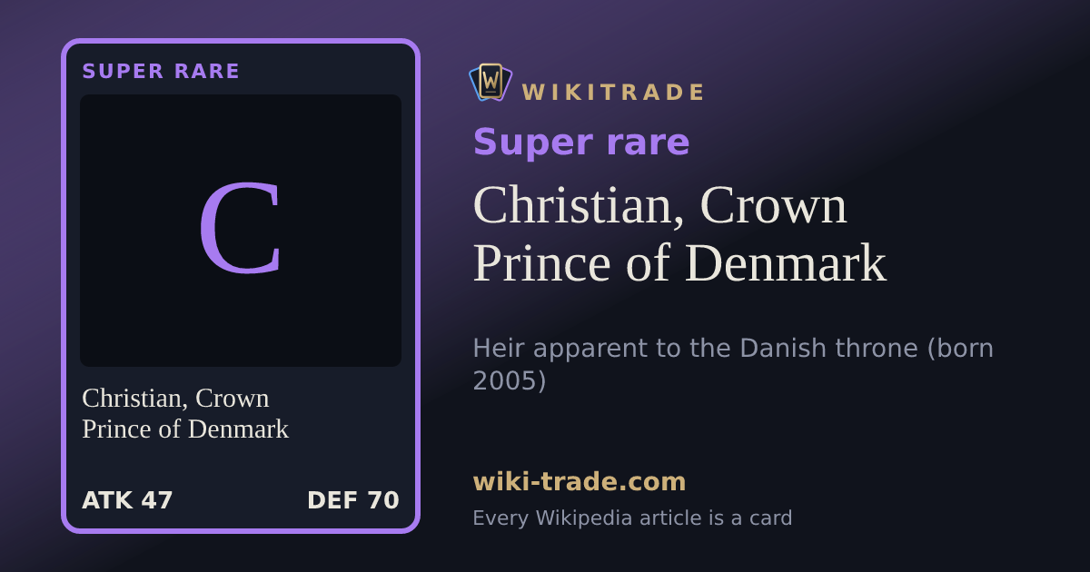 Christian, Crown Prince of Denmark — Super rare card