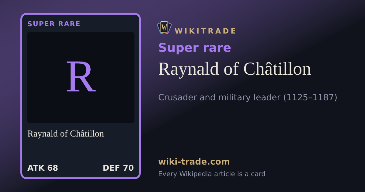 Raynald of Châtillon — Super rare card