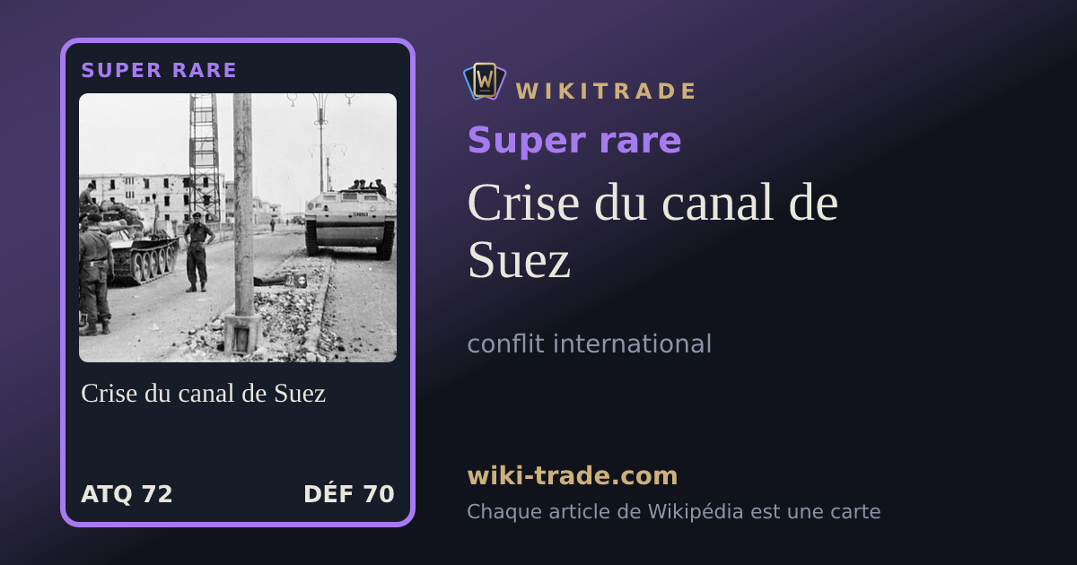 Crise du canal de Suez — carte Super rare