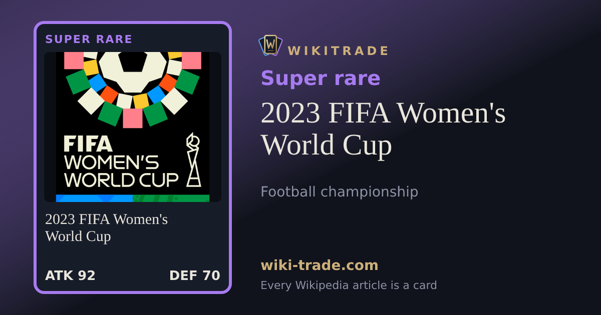 2023 FIFA Women's World Cup — Super rare card