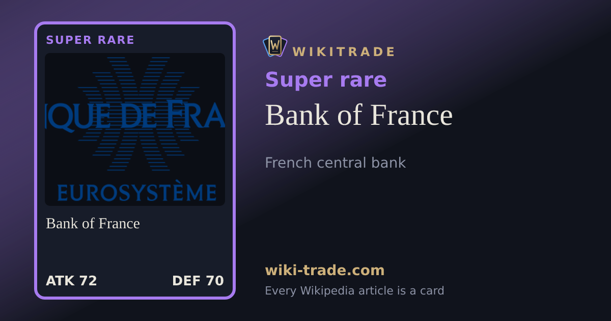Bank of France — Super rare card