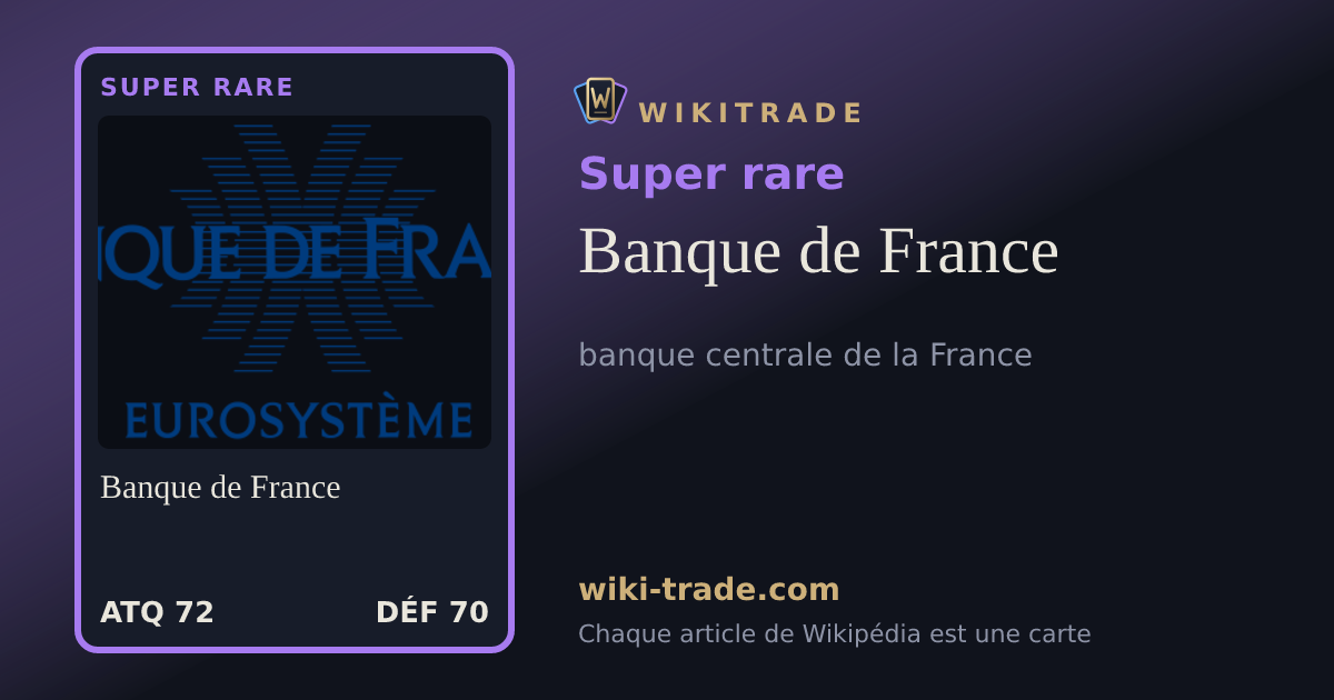 Banque de France — carte Super rare