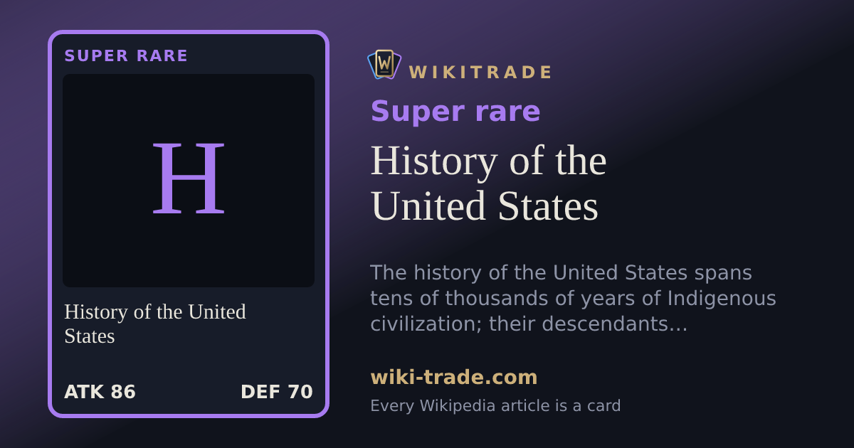 History of the United States — Super rare card