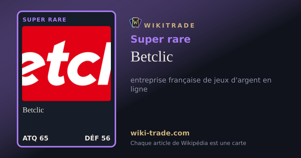 Betclic — carte Super rare