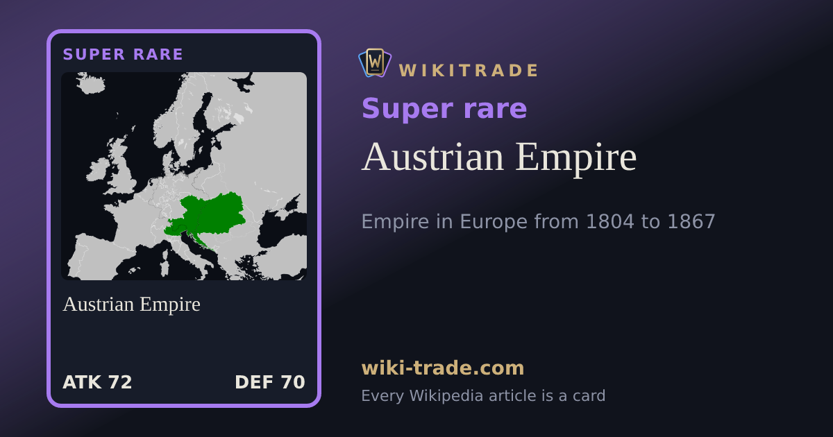 Austrian Empire — Super rare card