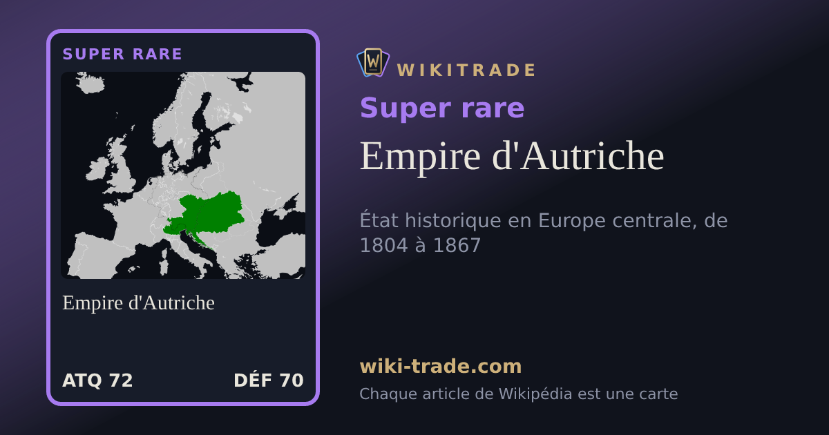 Empire d'Autriche — carte Super rare
