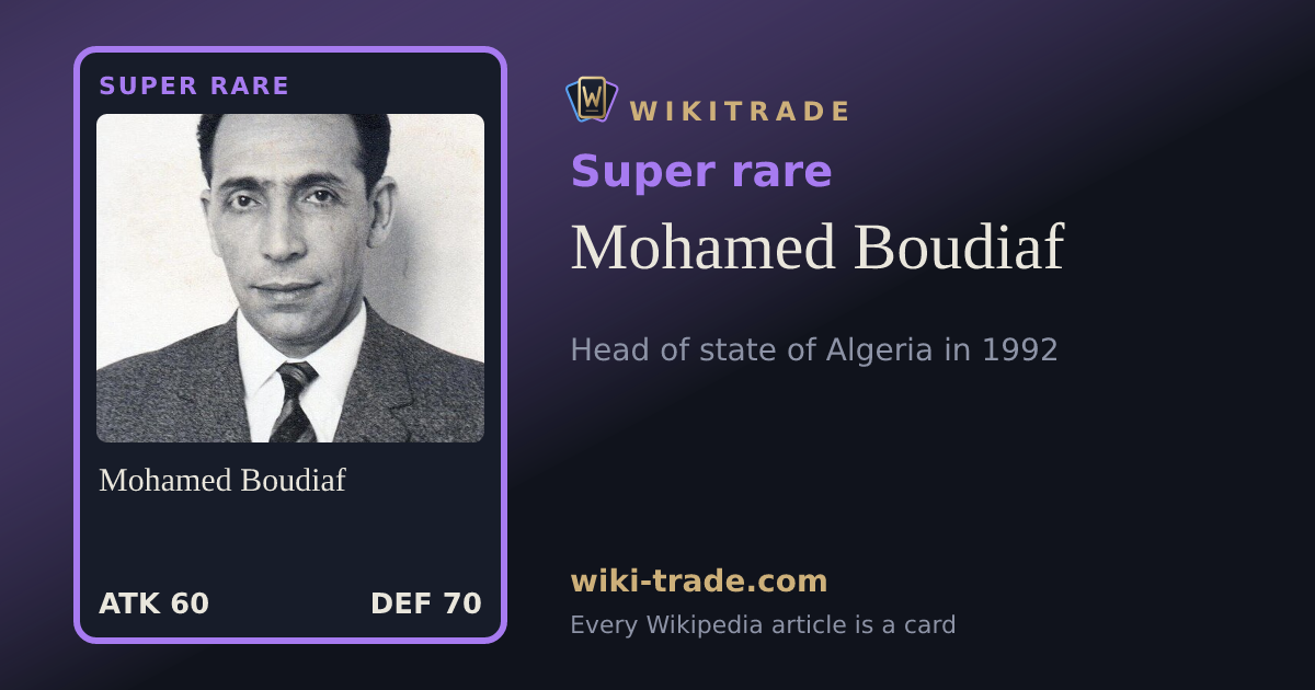 Mohamed Boudiaf — Super rare card