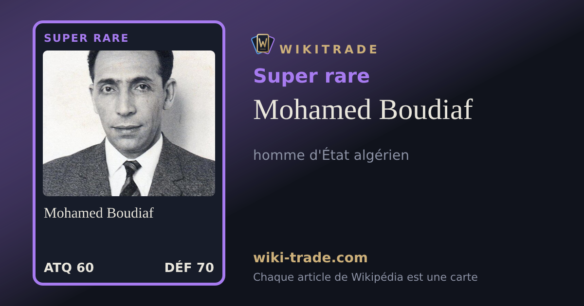Mohamed Boudiaf — carte Super rare