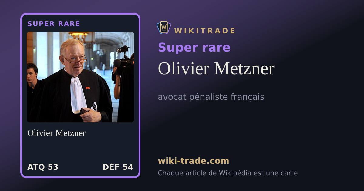 Olivier Metzner — carte Super rare