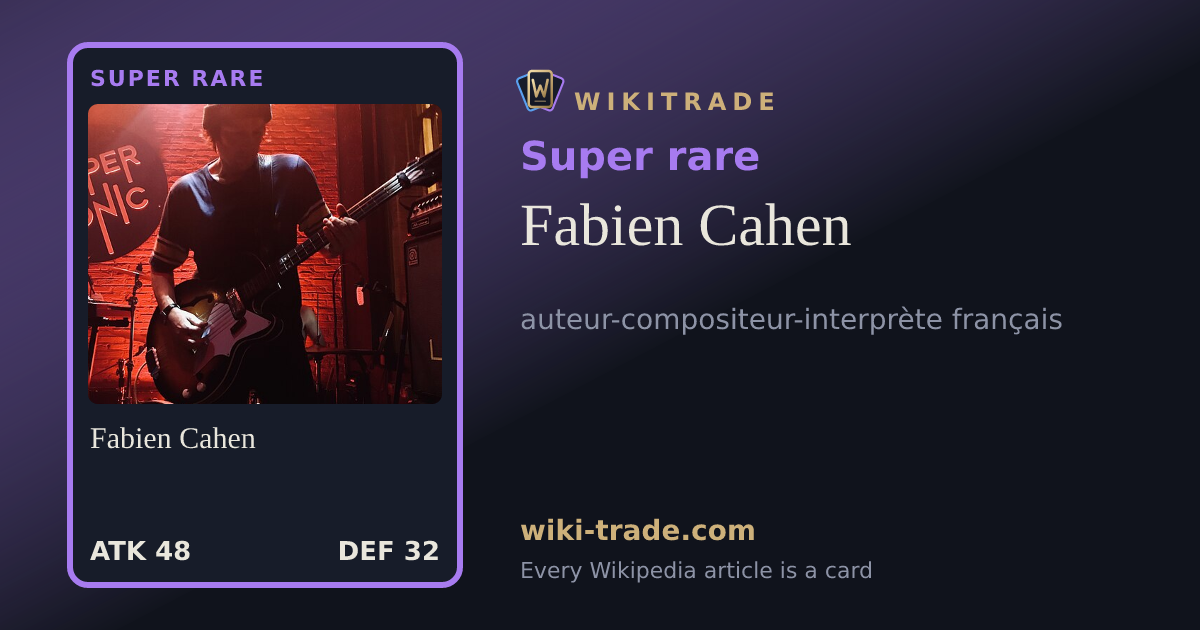 Fabien Cahen — Super rare card