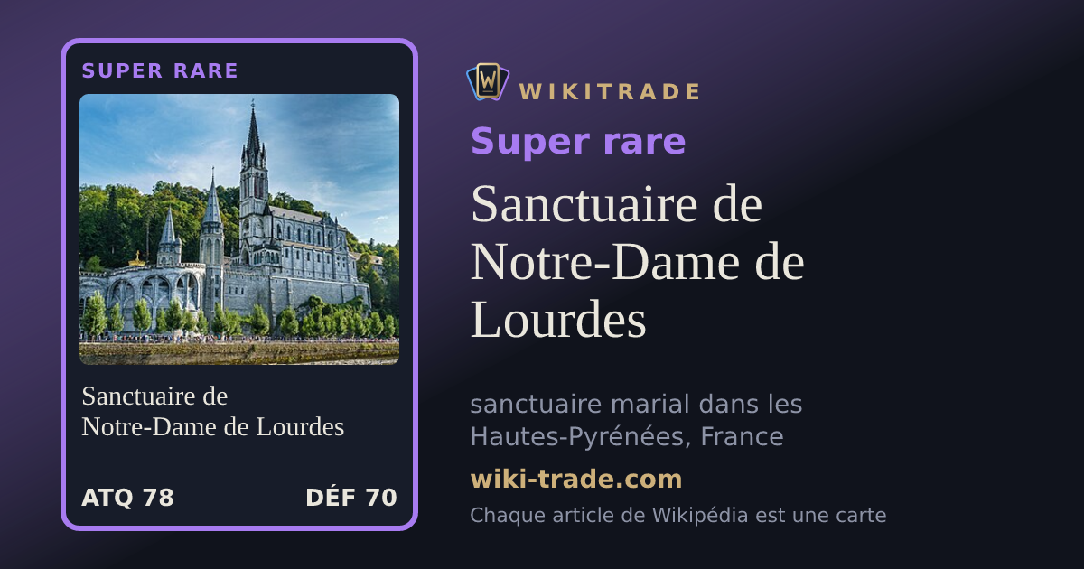Sanctuaire de Notre-Dame de Lourdes — carte Super rare