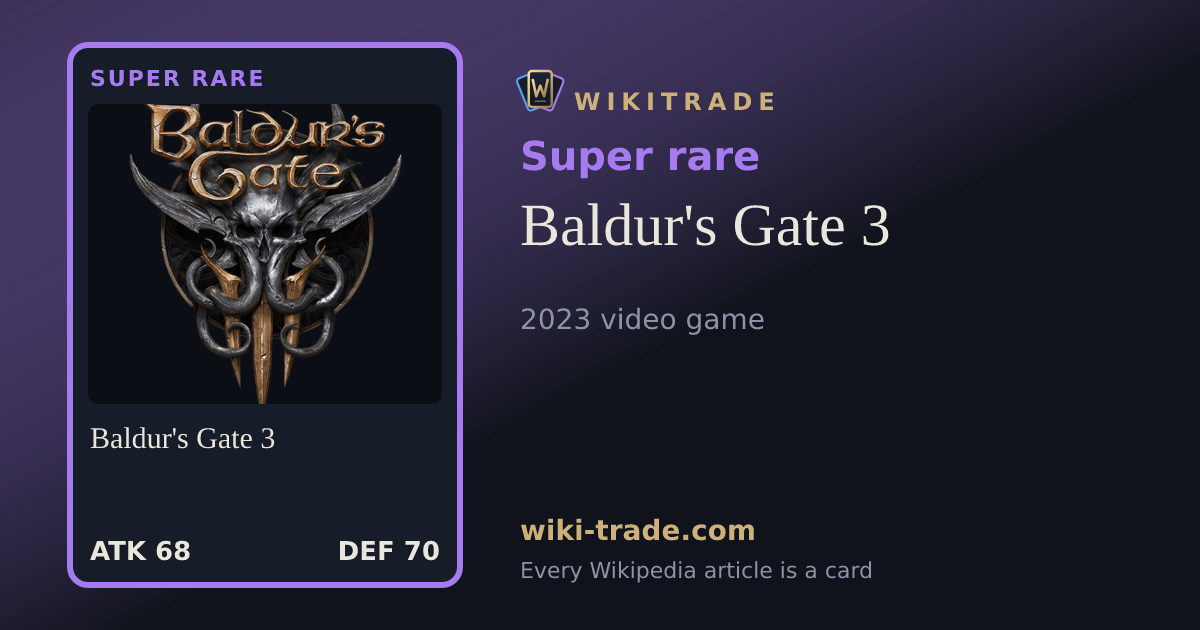 Baldur's Gate 3 — Super rare card