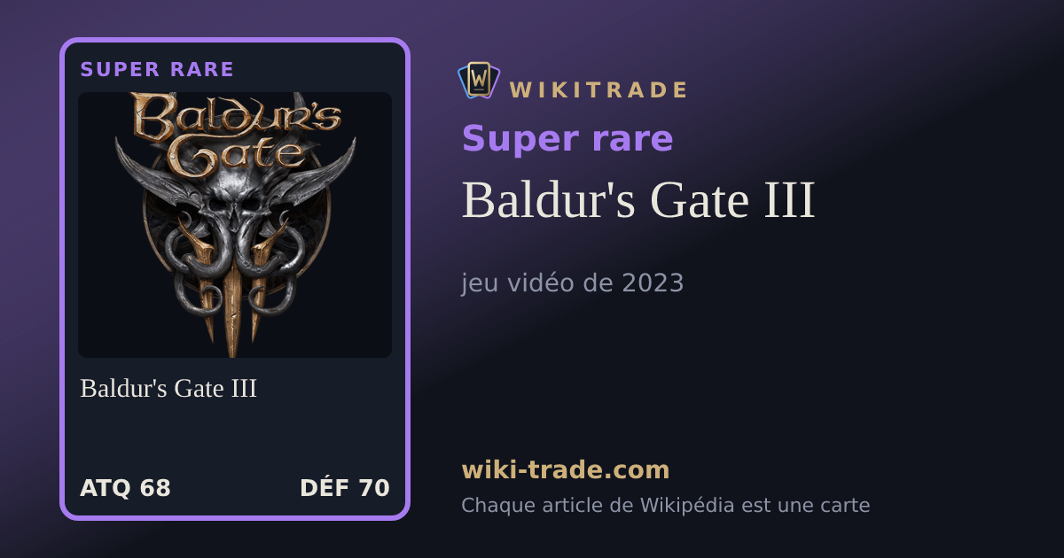 Baldur's Gate III — carte Super rare