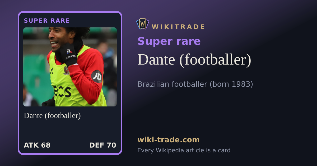 Dante (footballer) — Super rare card