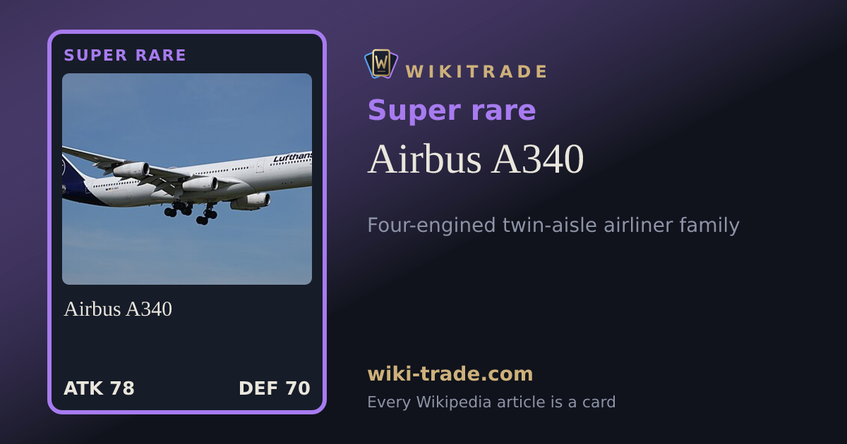 Airbus A340 — Super rare card