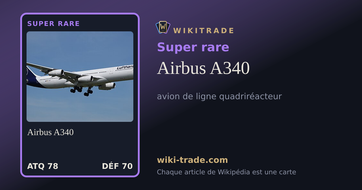 Airbus A340 — carte Super rare