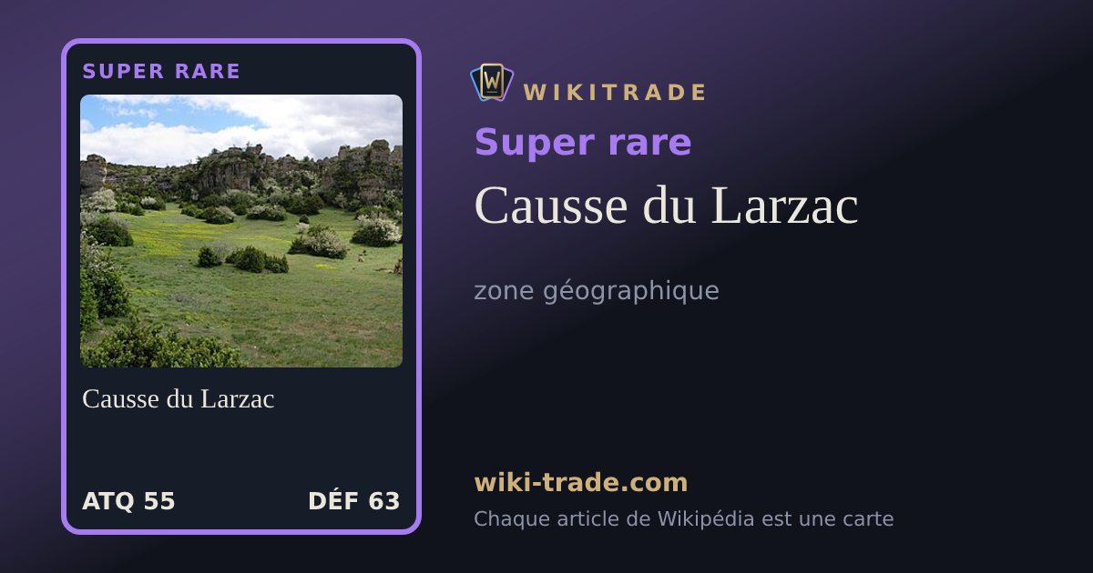 Causse du Larzac — carte Super rare